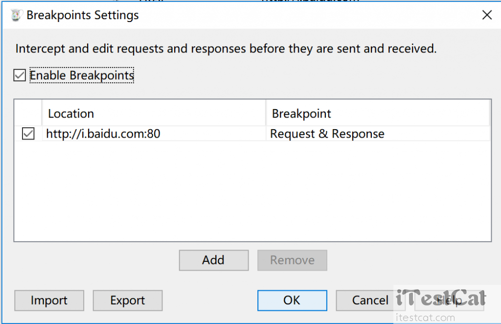 【iTestCat】Charles的Breakpoints（断点）功能（抓包工具Charles使用教程）