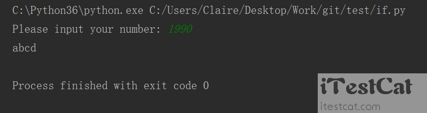【iTestCat】分支if...else...（Python3自动化教程）